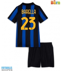 Billiga Inter Milan Nicolo Barella #23 Hemmatröja Barn 2026-27 Kortärmad (+ Korta byxor)